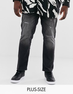 Темно-серые выбеленные джинсы слим с рваной отделкой Jack & Jones Intelligence-Серый