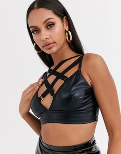 Черный бралетт с лямками ASOS DESIGN
