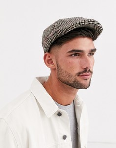 Плоская кепка в клетку коричневого цвета River Island-Коричневый
