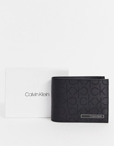 Черный бумажник с карманом для монет и монограммой Calvin Klein Industrial