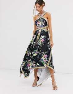 Платье миди с халтером и вырезами по бокам ASOS EDITION-Мульти