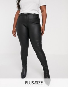 Черные джинсы скинни с покрытием Vero Moda Curve-Черный