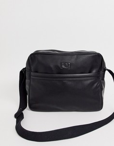 Черная полиуретановая сумка на плечо Fred Perry Tumbled-Черный