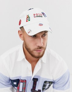 Белая бейсболка с вышитым логотипом Polo Ralph Lauren-Белый