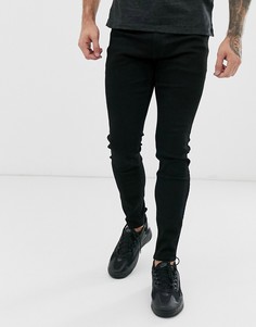 Черные супероблегающие джинсы Hollister-Черный