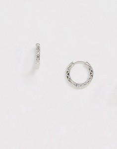 Серьги-кольца Reclaimed Vintage inspired эксклюзивно для ASOS-Серебряный