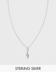 Серебряное ожерелье с подвеской в виде молнии Kingsley Ryan-Серебряный