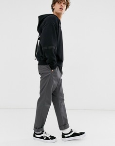 Черный худи прямого кроя в стиле милитари с карманами и ремешками ASOS DESIGN