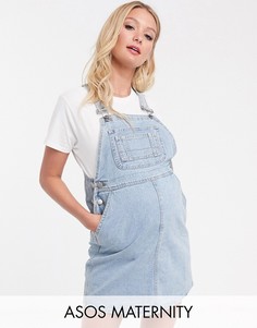 Синий джинсовый сарафан ASOS DESIGN Maternity