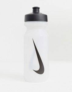 Прозрачная бутылка для воды вместимостью 625 мл с черным логотипом-галочкой Nike Training-Белый