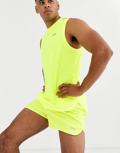Неоново-желтые шорты для бега ASOS 4505-Желтый