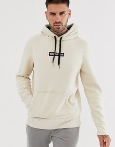 Бежевый худи с логотипом Hollister