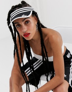 Черный козырек с тремя полосками adidas Originals x Ji Won Choi
