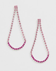 Крупные серьги с кристаллами Swarovski Krystal London-Розовый