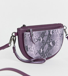 Сиреневый клатч со змеиным принтом NA-KD-Фиолетовый