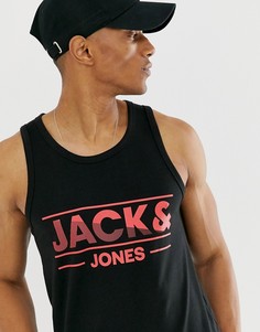 Черная майка с логотипом Jack & Jones Core-Черный