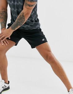 Черные шорты для бега длиной 7 дюймов New Balance-Черный цвет