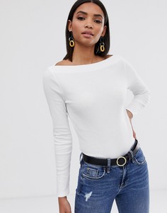 Белый лонгслив River Island