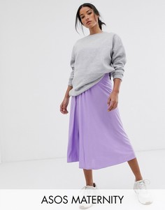 Юбка макси ASOS DESIGN Maternity-Фиолетовый
