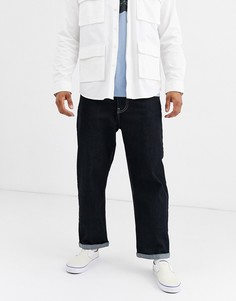Укороченные широкие джинсы цвета индиго Brooklyn Supply Co-Синий