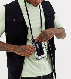 Прозрачная сумка-чехол для телефона в стиле унисекс с логотипом LIFE IS BEAUTIFUL-Очистить