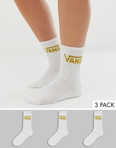 Набор из 3 пар белых носков Vans Classic-Белый