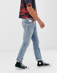 Голубые узкие джинсы Tommy Jeans scanton heritage-Синий