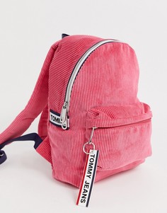 Маленький вельветовый рюкзак с логотипом Tommy Jeans-Красный