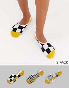 Носки с рисунком в ломаную клетку Vans - Canoodle (3 пары)-Мульти
