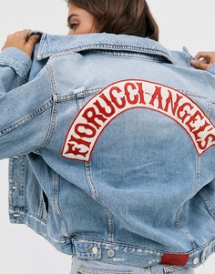 Свободная джинсовая куртка Fiorucci Nico-Синий