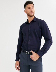 Узкая рубашка из пике Harry Brown-Темно-синий