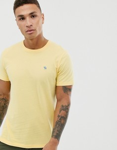 Желтая футболка с логотипом и круглым вырезом Abercrombie & Fitch-Желтый