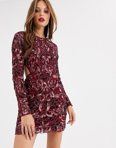 Платье мини с открытой спиной и пайетками ASOS EDITION-Красный