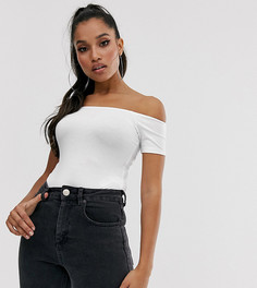 Белое боди с короткими рукавами ASOS DESIGN Petite-Белый