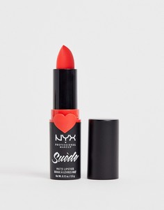 Матовая губная помада NYX Professional Makeup - Suede (Kitten Heels Red)-Бесцветный