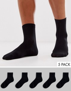 5 пар черных носков Only & Sons-Черный