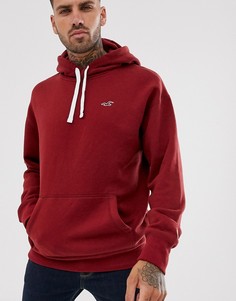Бордовый худи с логотипом Hollister-Красный