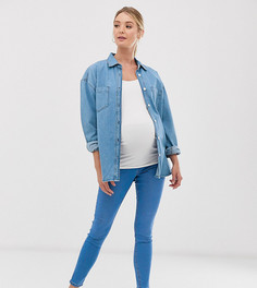 Голубые джеггинсы New Look Maternity-Синий