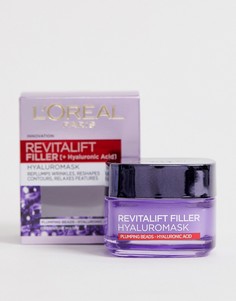 Ночная маска для лица с гиалуроновой кислотой 50 мл LOreal Paris Revitalift Filler-Бесцветный LOreal