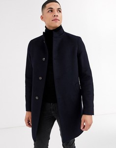 Пальто с воротником-стойкой и добавлением шерсти Tommy Hilfiger-Черный