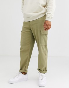Свободные брюки карго цвета хаки Brooklyn Supply Co-Зеленый