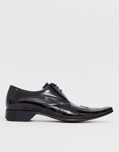 Черные блестящие туфли из кожи Jeffery West Pino-Черный
