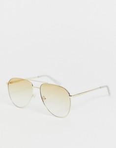 Золотистые солнцезащитные очки-авиаторы Le Specs Road Trip-Золотой