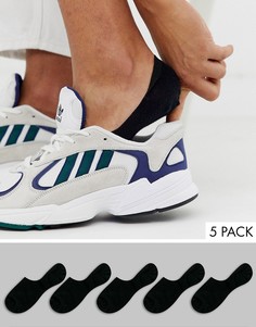 Набор из 5 пар черных невидимых носков ASOS DESIGN - Со скидкой-Черный