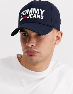 Бейсболка с набивкой флок Tommy Jeans-Черный