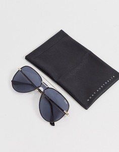Черные солнцезащитные очки-авиаторы Quay Australia Notorious-Черный