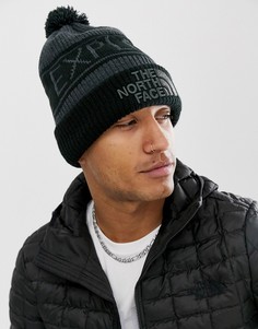 Серая/черная шапка-бини в стиле ретро с помпоном The North Face-Серый