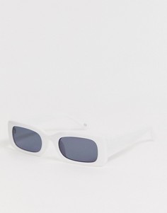 Белые квадратные солнцезащитные очки ASOS DESIGN-Белый