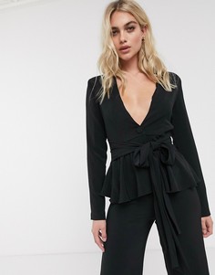 Пиджак с завязкой Unique21-Черный
