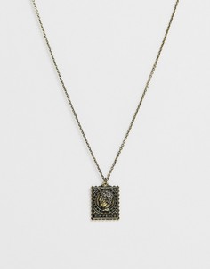 Золотистое ожерелье с подвеской-монетой Reclaimed Vintage inspired эксклюзивно для ASOS-Золотой